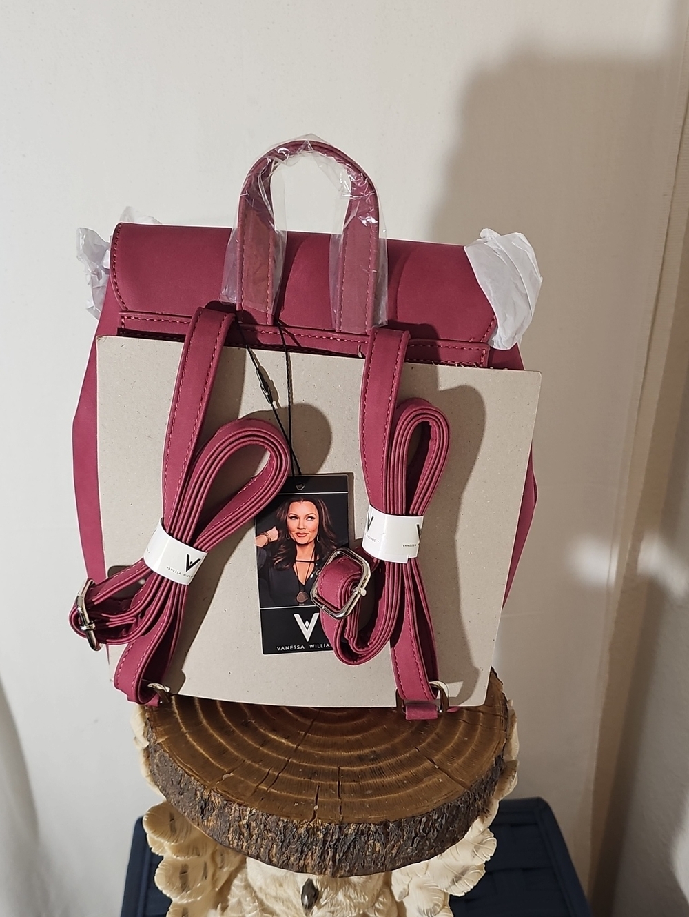 Vanessa Williams Maroon Backpack Tote